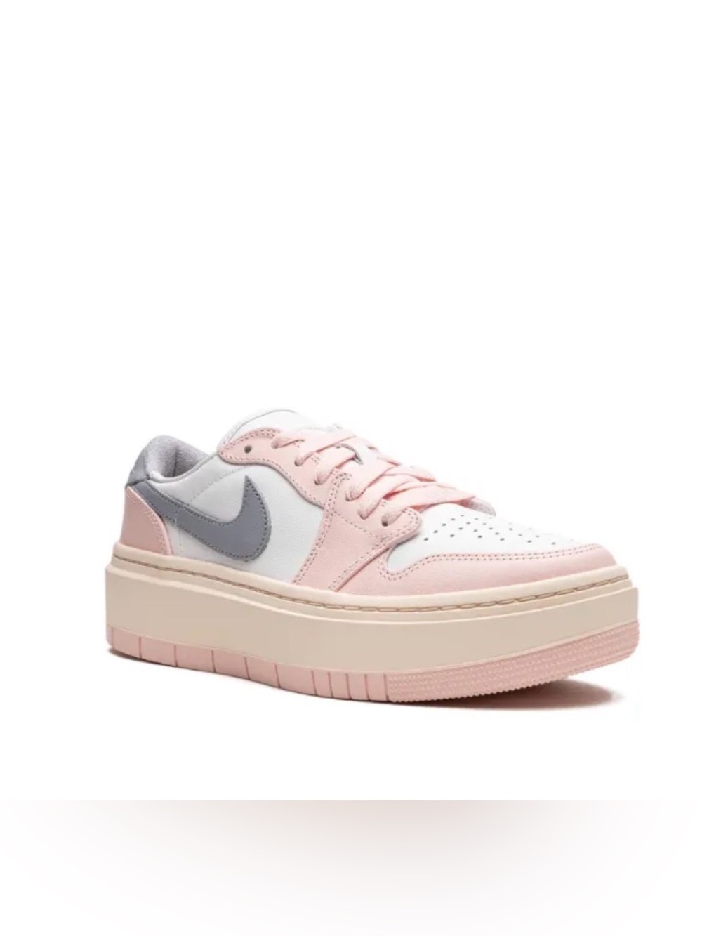 Air Jordan elevate low Women’s Pink, White and Gray Platform Sneaker